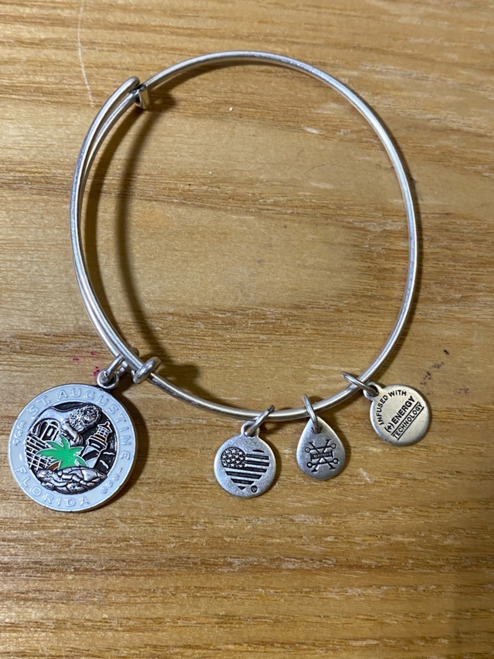 Alex and Ani St. Augustine Coin Charm Bracelet